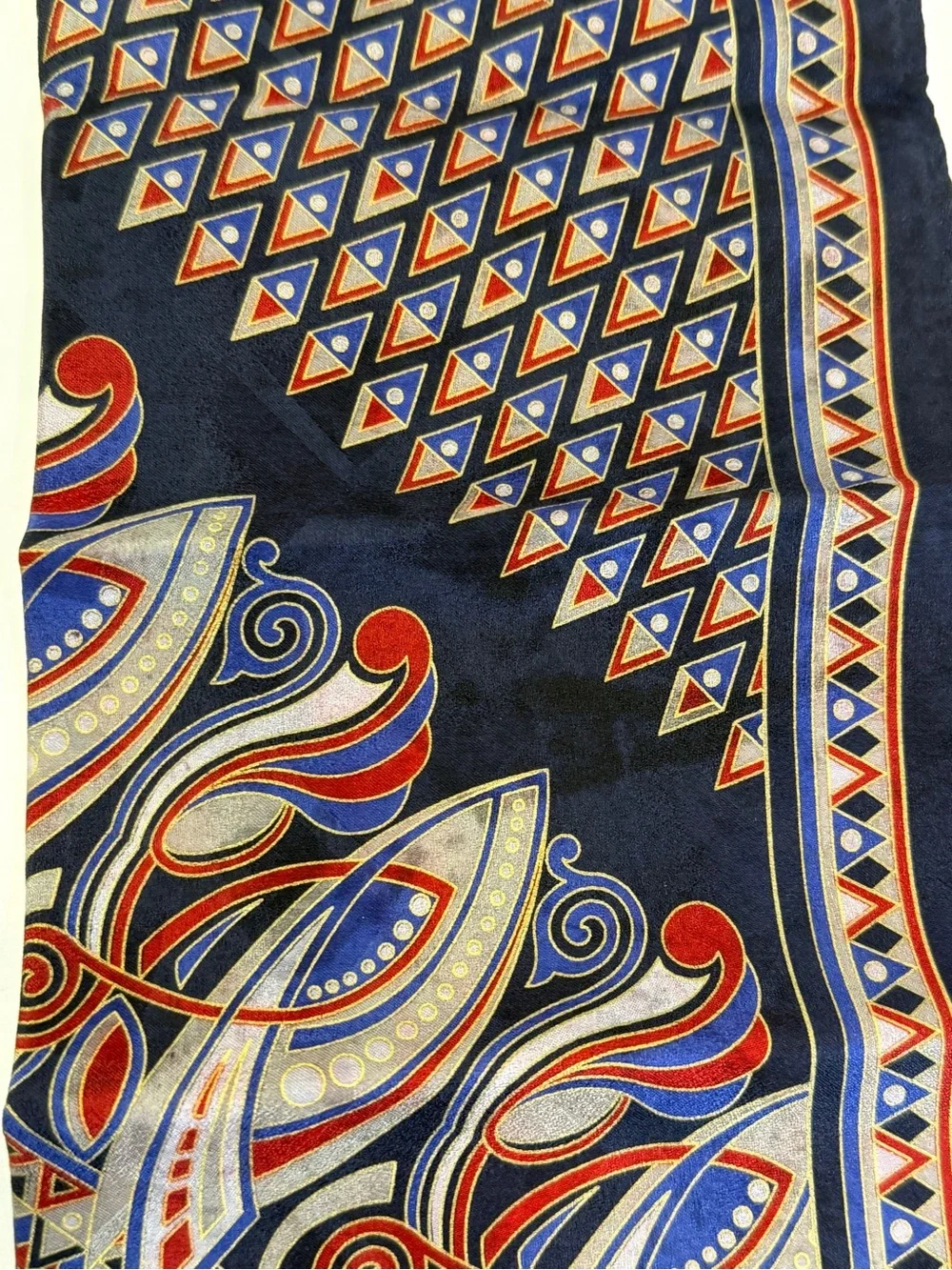 ❤️💙 Vintage Americana Silk Pocket Square Handkerchief 12” x 12” ❤️💙